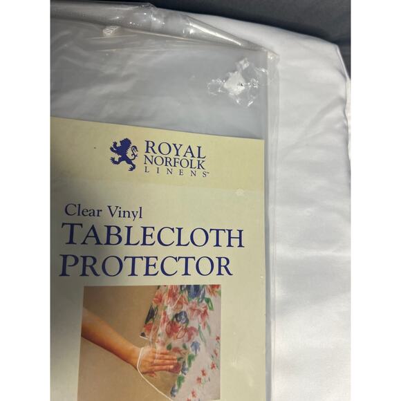 NWT ROYAL NORFOLK LINENS CLEAR VINYL TABLECLOTH PROTECTOR - Rectangle 60"x108" - Picture 2 of 5